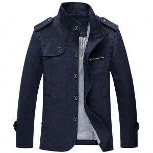 Collection for man בגדי גברים Casual Business Loose Trench Coat Trun-down Windbreaker