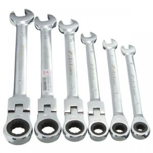 Collection for man כלים וחלקים / כלי רכב  DANIU Flexible Pivoting Head Ratchet Combination Spanner Wrench Garage Metric Tool 6mm 7mm 8mm 10mm 11mm 12mm